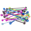 Surgical Steel Anodized Industrial Barbell 14 Gauge 1-1/2" - 16 Pack - Kruelty
