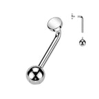 Titanium 14 Gauge L Bent Christina Vertical Hood Barbell