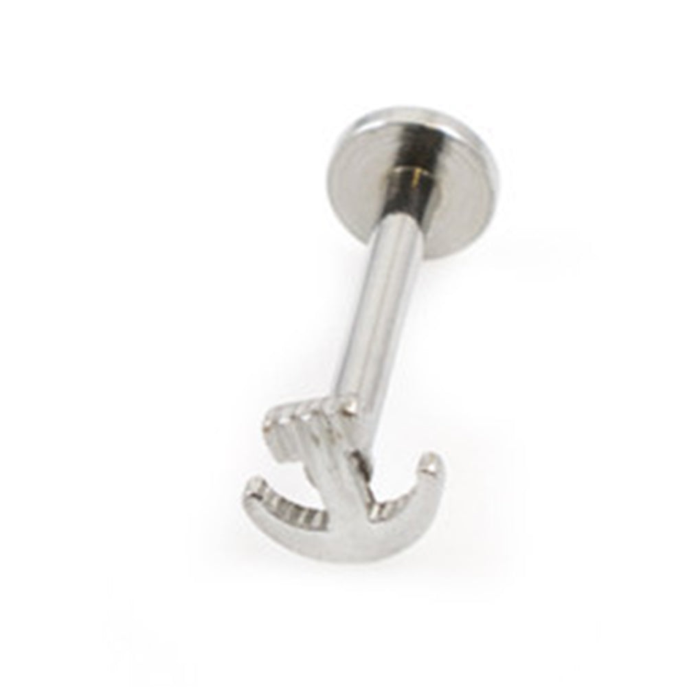 Surgical Steel 14 Gauge Labret Stud with Anchor