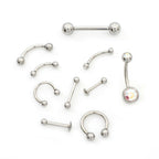 Surgical Steel LionGothic Internally Threaded Piercing Kit - 22 Pack