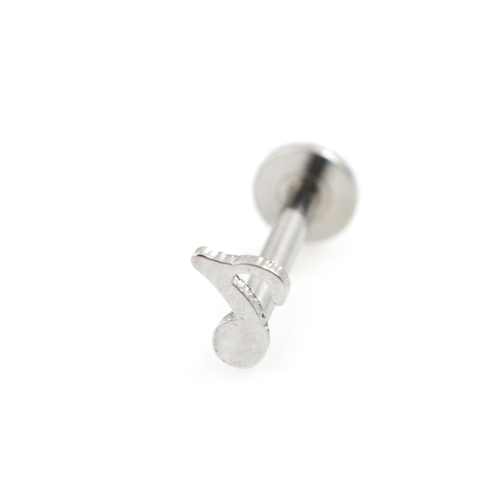 Surgical Steel Monroe Labret 16 Gauge 10mm with Music Note