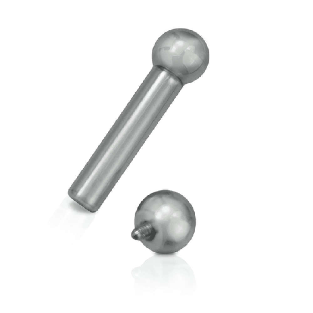 Surgical Steel 4 Gauge Internally Threaded Straight Barbell - View 2