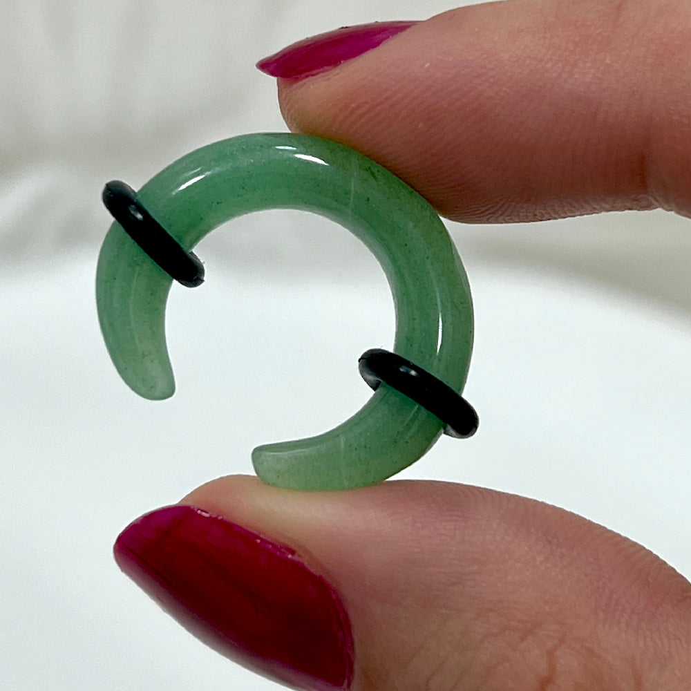 Jade Stone 0 to 4 Gauge Pincher Ear Tapers - Pair - photo 3