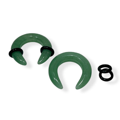 Jade Stone 0 to 4 Gauge Pincher Ear Tapers - Pair - photo 2