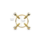 Surgical Steel Non- Adjustable Nipple Ring Clamp & 4 Screws - Pair - Kruelty - Photo 6