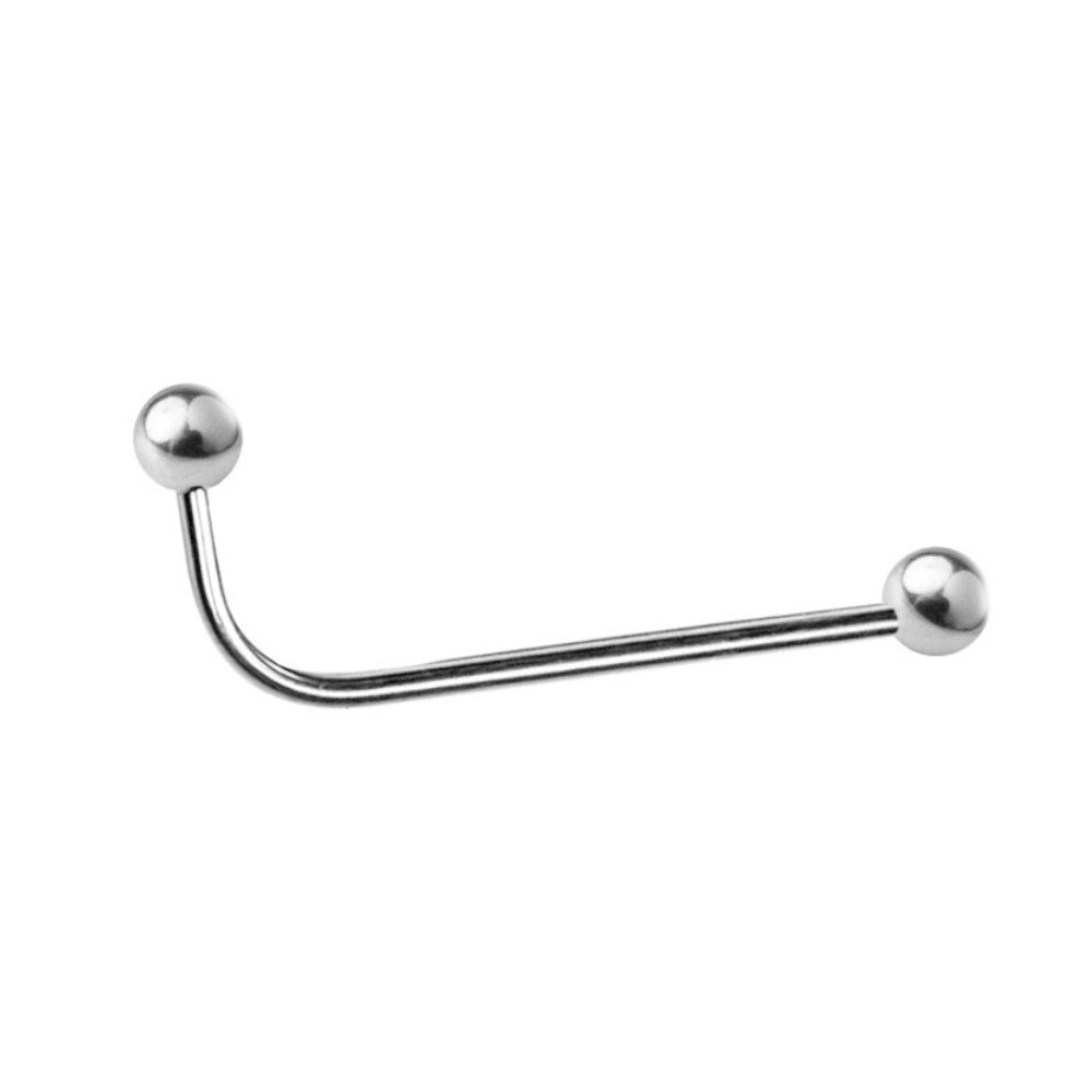 Surgical Steel L Bend Industrial Barbell 14 Gauge 38mm