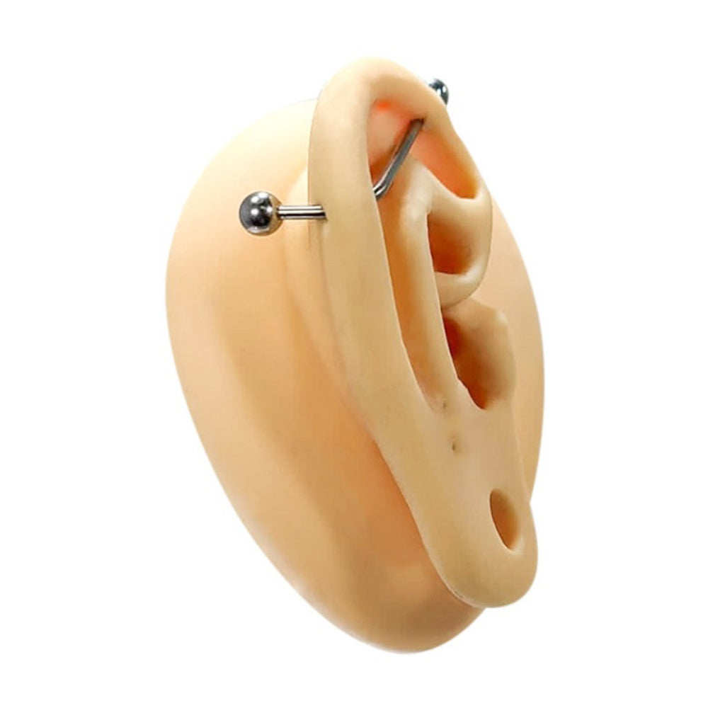 Surgical Steel L Bend Industrial Barbell 14 Gauge 38mm - photo 5