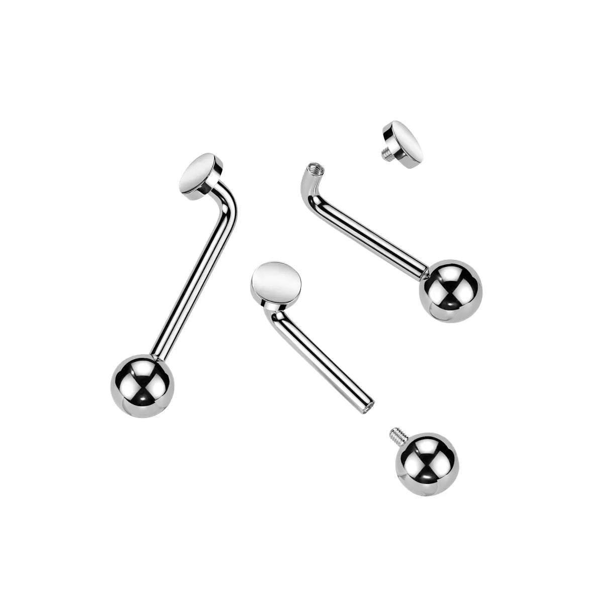 Titanium 14 Gauge L Bent Christina Vertical Hood Barbell