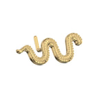 Gold Plated Surgical Steel 20 Gauge Snake L Shaped Nose Stud