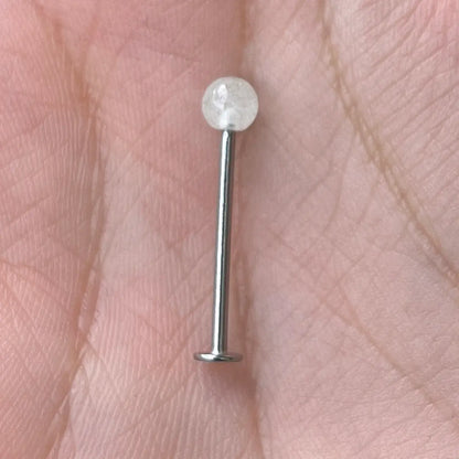 Surgical Steel 14 and 16 Gauge Flat Back Tongue Barbell - Pair - photo 5