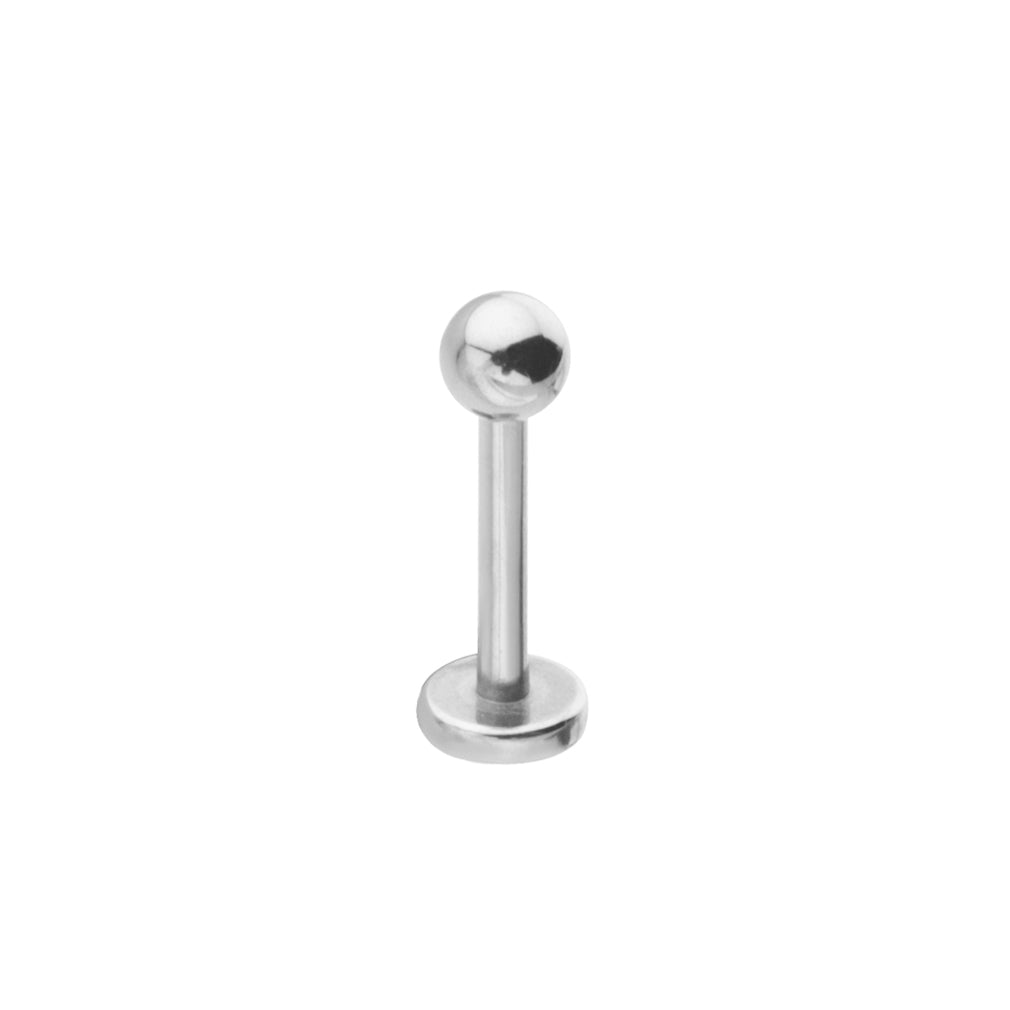 Surgical Steel 14 Gauge Labret Monroe Stud with Lip Bead