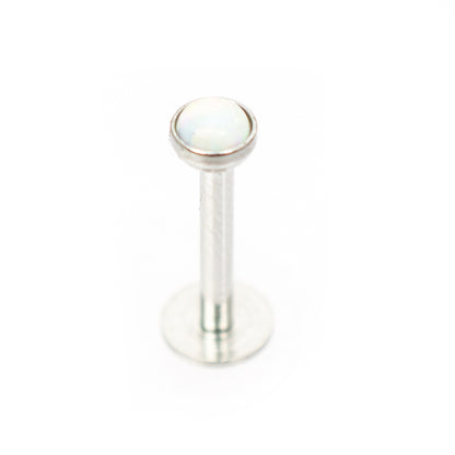 Surgical Steel 16 Gauge Labret Stud with Opalite Gem and Enamel Back - photo 13