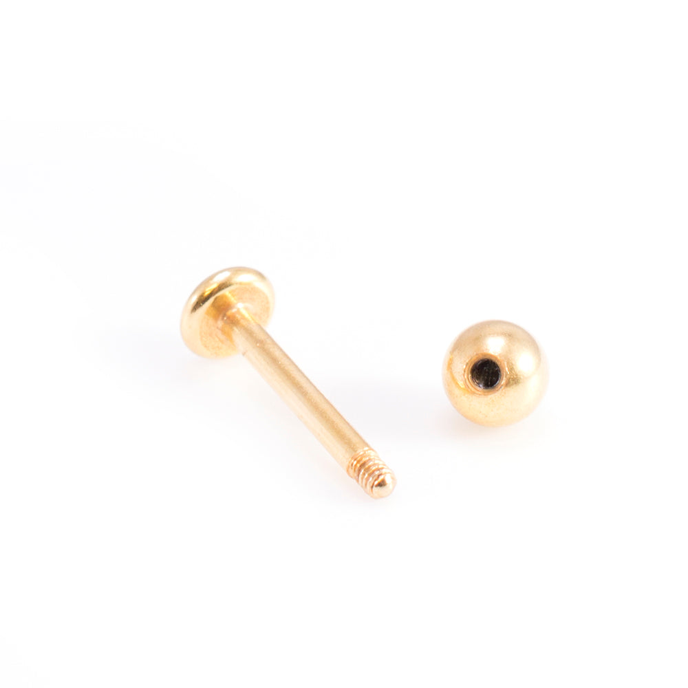 Surgical Steel 14 Gauge Gold Plated Monroe Labret Studs - 3 Pack - photo 5