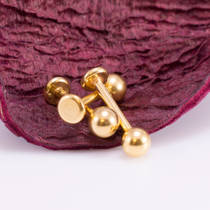 Surgical Steel 14 Gauge Gold Plated Monroe Labret Studs - 3 Pack - photo 8