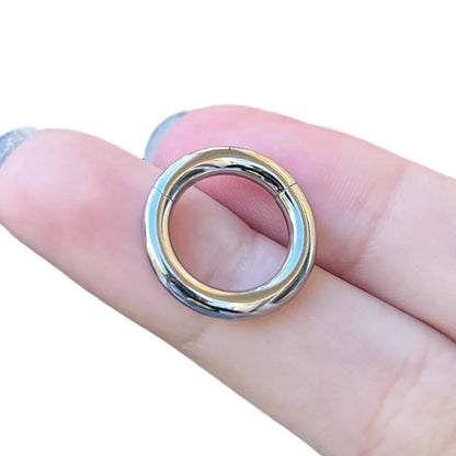 Surgical Steel 8 to 2 Gauge Hinged Clicker Segment Ring - photo 4