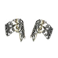Silver Plated Brass Leaf Clip On Ear Cuff Wrap Earrings - Pair