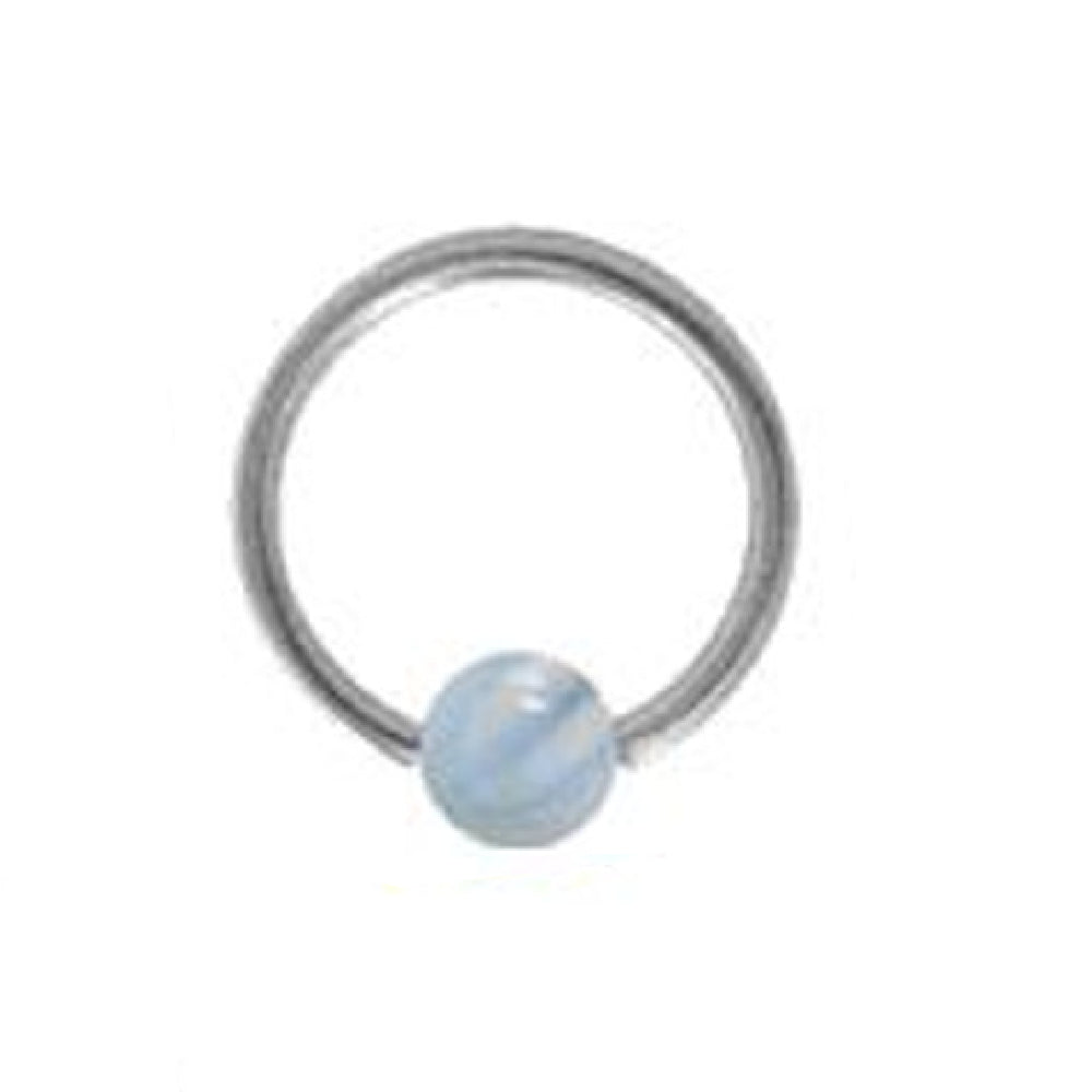 Surgical Steel 14 Gauge Captive Bead Ring with Acrylic Beach Ball - photo 5