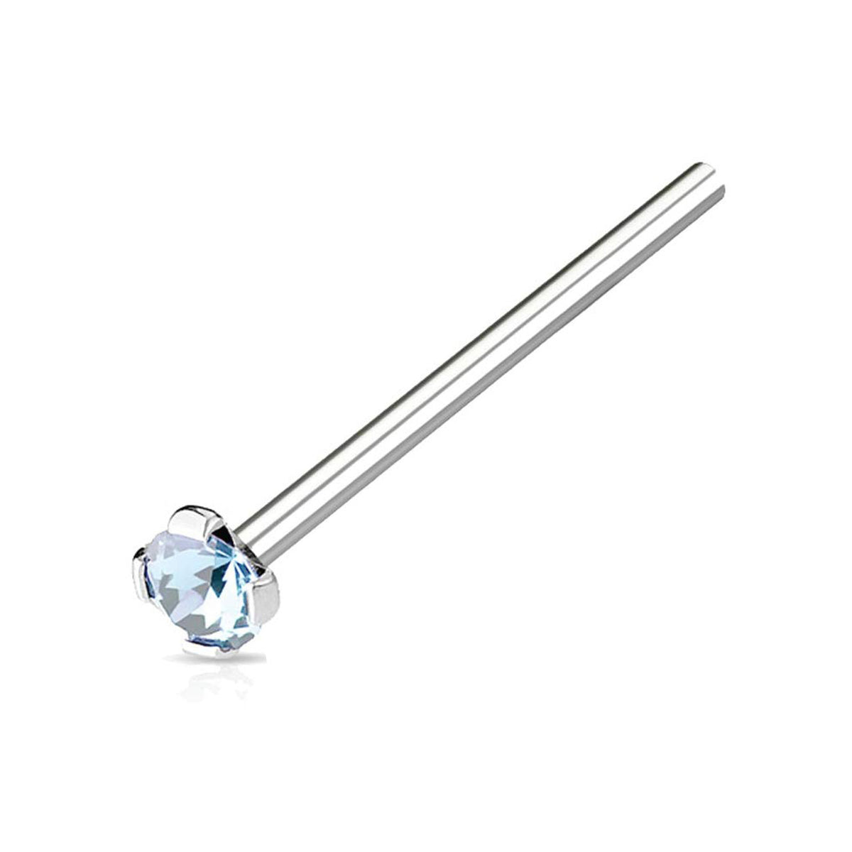 Surgical Steel 20 Gauge Bendable Nose Ring CZ - 10 Pack - View 5