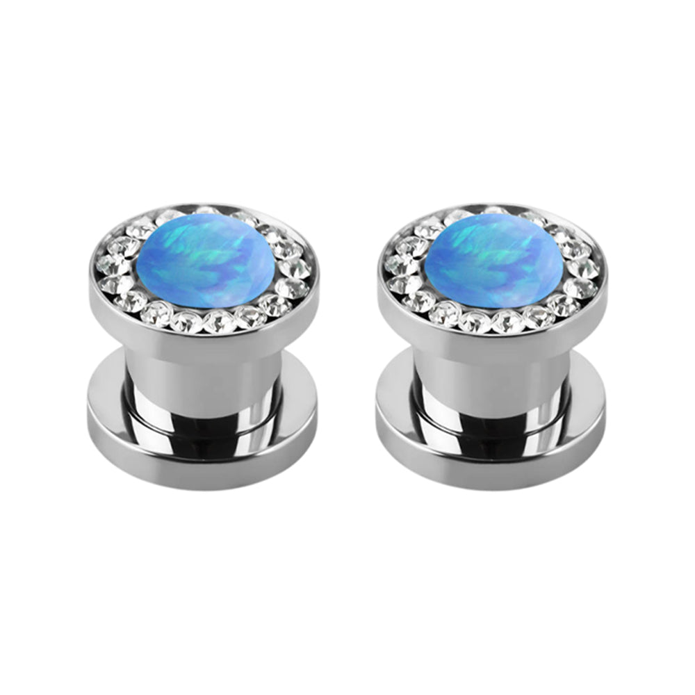 Surgical Steel Screw Fit Tunnels 6 to 0 Gauge - 5 Colors - Pair