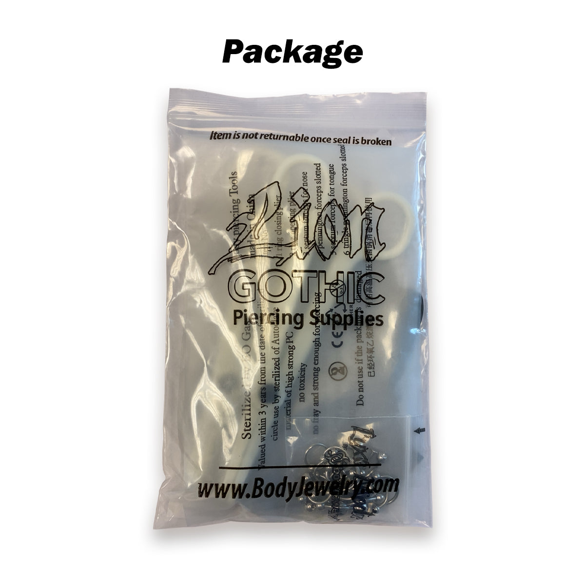 Surgical Steel Liongothic 14 Gauge Piercing Kit - 400 Pack - photo 2