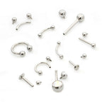 Surgical Steel LionGothic Internally Threaded Piercing Kit - 22 Pack