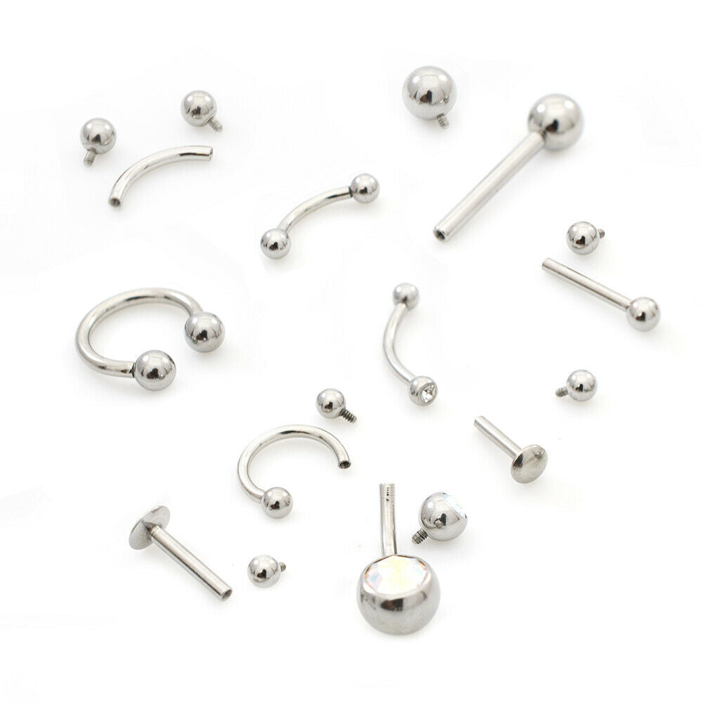Surgical Steel LionGothic Internally Threaded Piercing Kit - 22 Pack