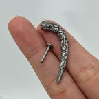 Surgical Steel 14 Gauge Curved Labret Stud with Gothic Skull Claw - photo 3