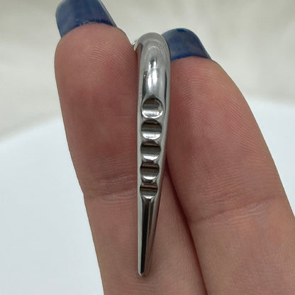 Surgical Steel 14 Gauge Flat Back Labret Stud with Long Notched Claw - photo 6