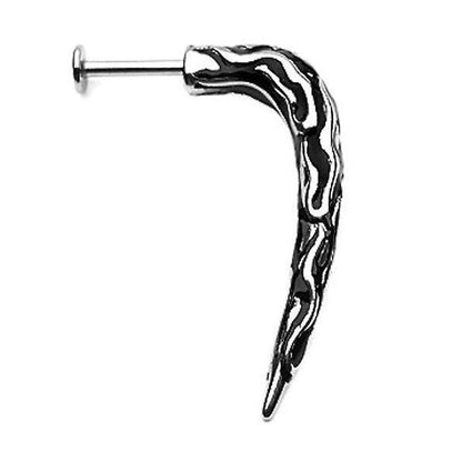 Surgical Steel 14 Gauge Labret Stud with Long Tribal Claw - photo 2