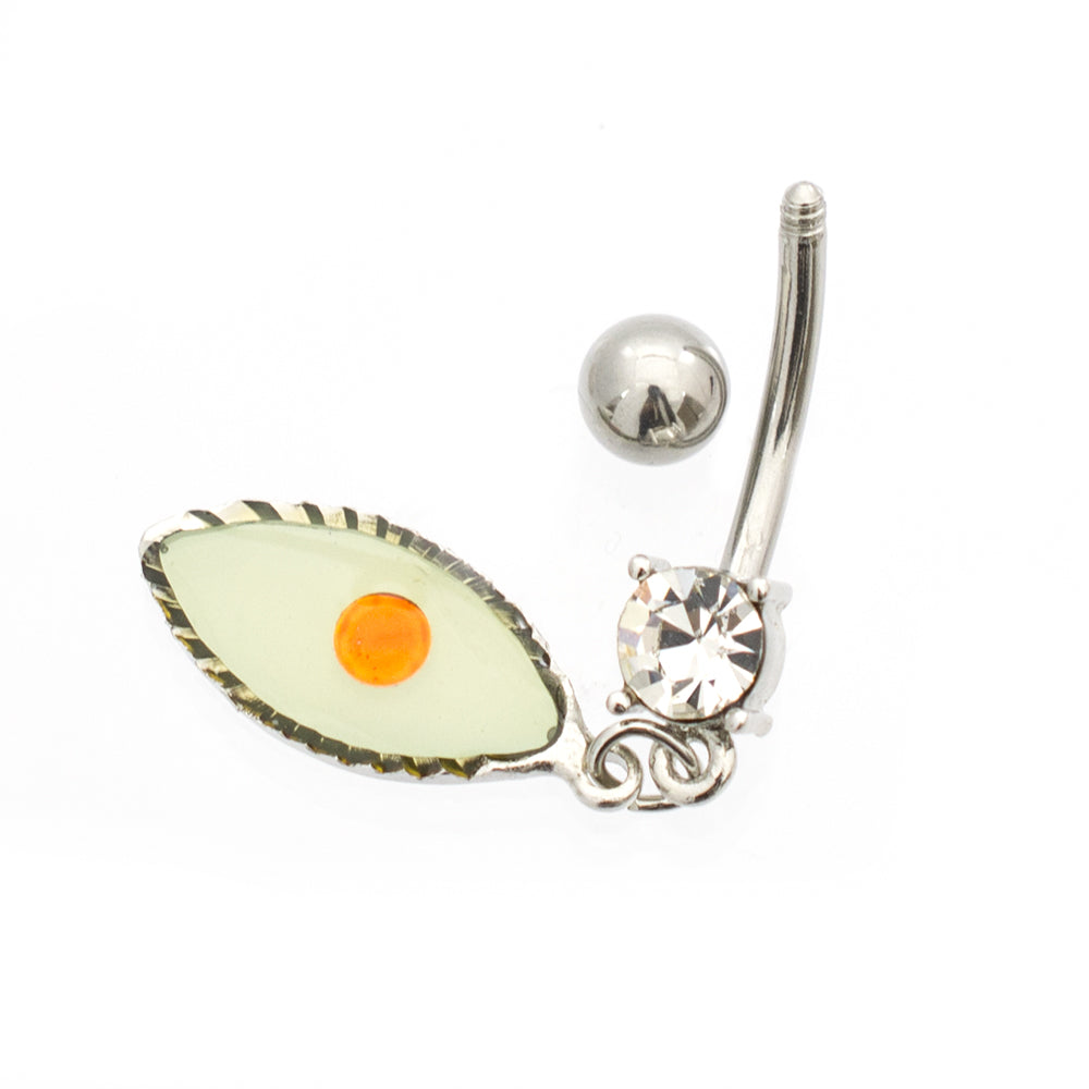 Surgical Steel 14 Gauge Luxe Modz Pastel Dangle Eye Belly Ring - photo 2