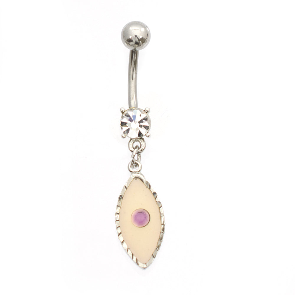 Surgical Steel 14 Gauge Luxe Modz Pastel Dangle Eye Belly Ring - photo 5