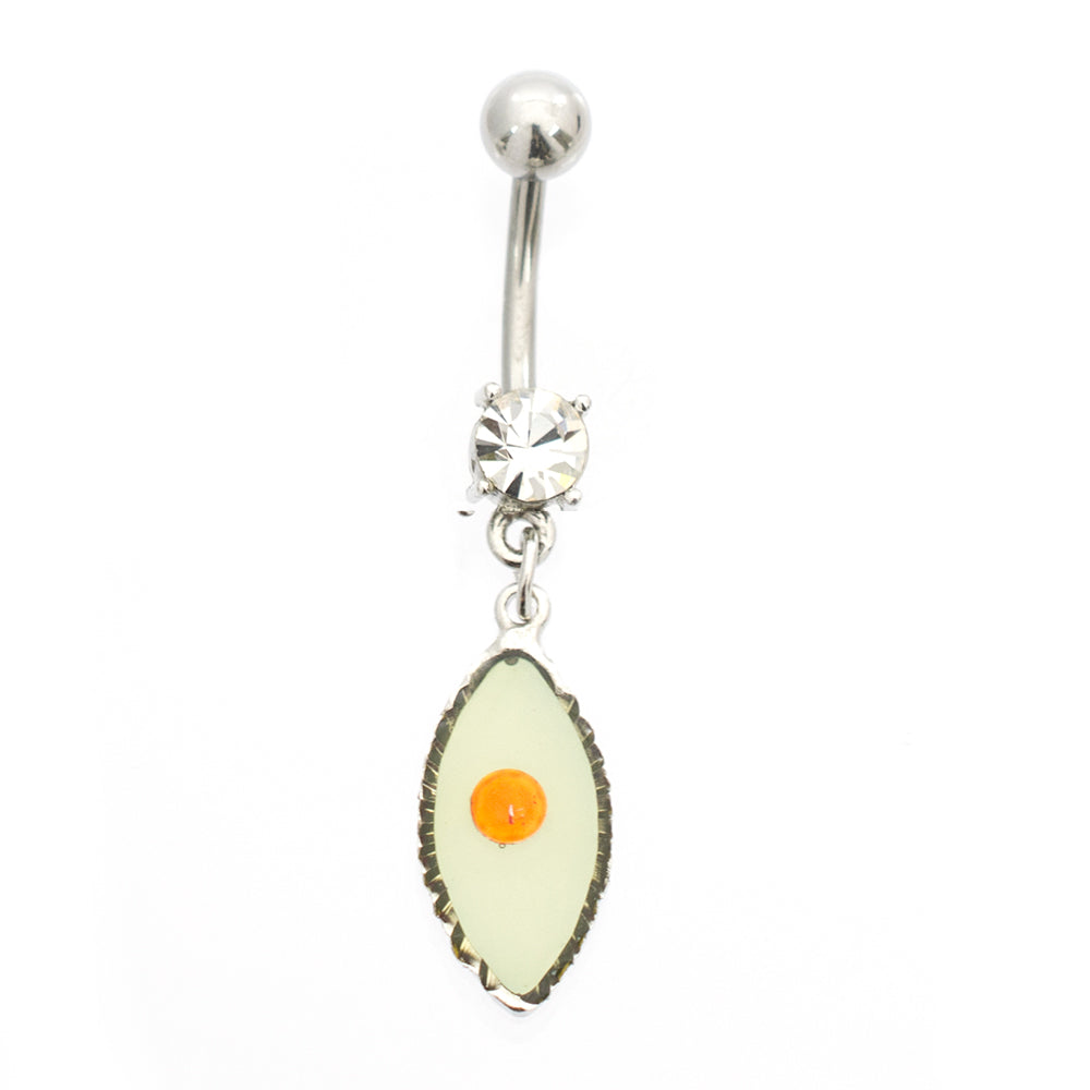 Surgical Steel 14 Gauge Luxe Modz Pastel Dangle Eye Belly Ring - photo 6