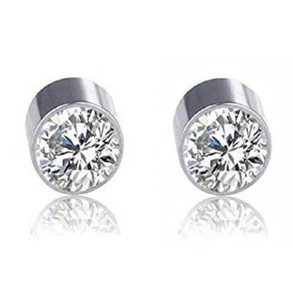 Surgical Steel Magnetic Fake Nose Studs with CZ - Pair