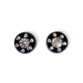 PVD Black Surgical Steel CZ Magnetic Fake Nose Stud Earrings