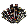 Acrylic 6 to 00 Gauge Rasta Pot Leaf Ear Tapers - 10 Pack