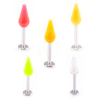 Surgical Steel 16 Gauge Micro Monroe Labret with Colorful Spike
