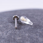 Surgical Steel 16 Gauge Micro Monroe Labret with Colorful Spike