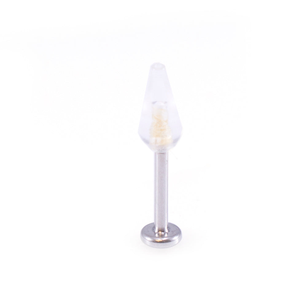 Surgical Steel 16 Gauge Micro Monroe Labret with Colorful Spike