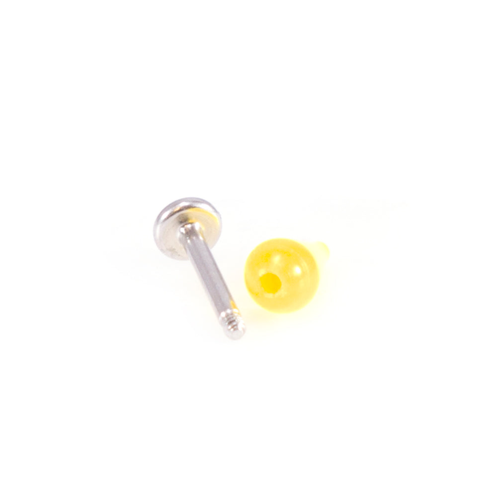 Surgical Steel 16 Gauge Micro Monroe Labret with Colorful Spike