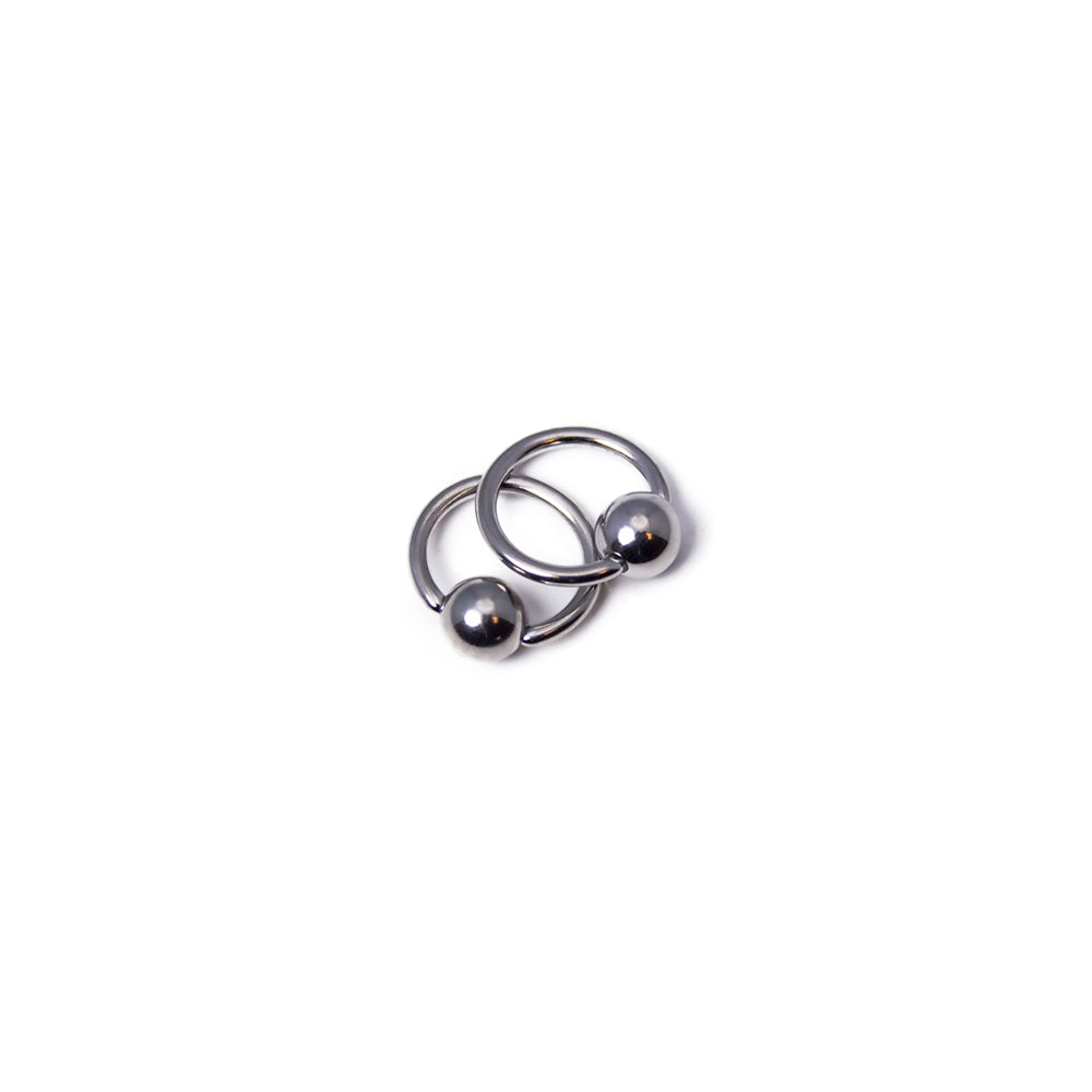 Surgical Steel 18 Gauge Micro Captive Bead Ring 7mm - Pair