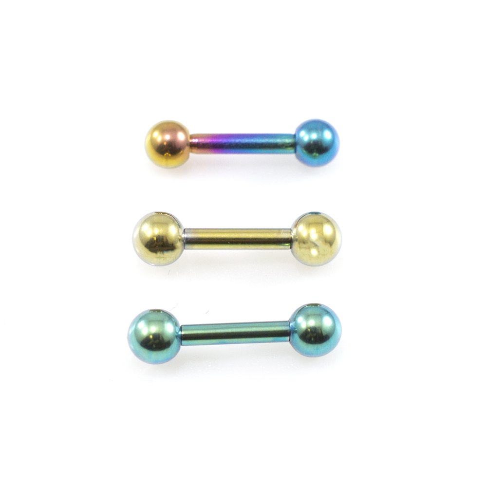Titanium 16 Gauge Mini Straight Barbell - 1/4 Inch