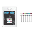 Surgical Steel 20 Gauge Nose Bone 6mm Multi Pack