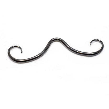 PVD Black Surgical Steel 14 to 16 Gauge Mustache Septum Ring - photo 6
