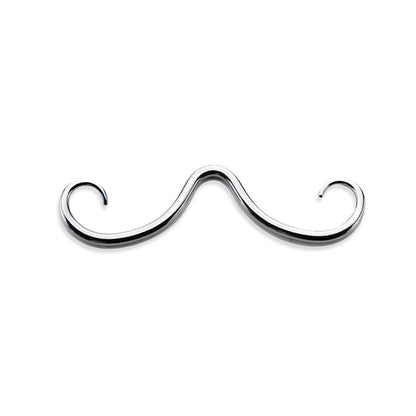 Surgical Steel 8 to 16 Gauge Mustache Septum Ring - 2 3/8 Inch