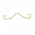 Surgical Steel 16 Gauge Septum Ring Gold PVD with Mustache
