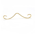 Surgical Steel 16 Gauge Septum Ring Gold PVD with Mustache