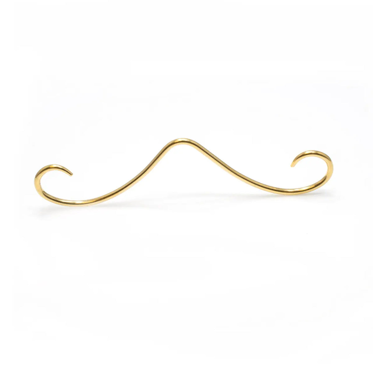 Surgical Steel 16 Gauge Septum Ring Gold PVD with Mustache