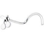 Surgical Steel 20 Gauge Nose Screw with Cherry Design - photo 2
