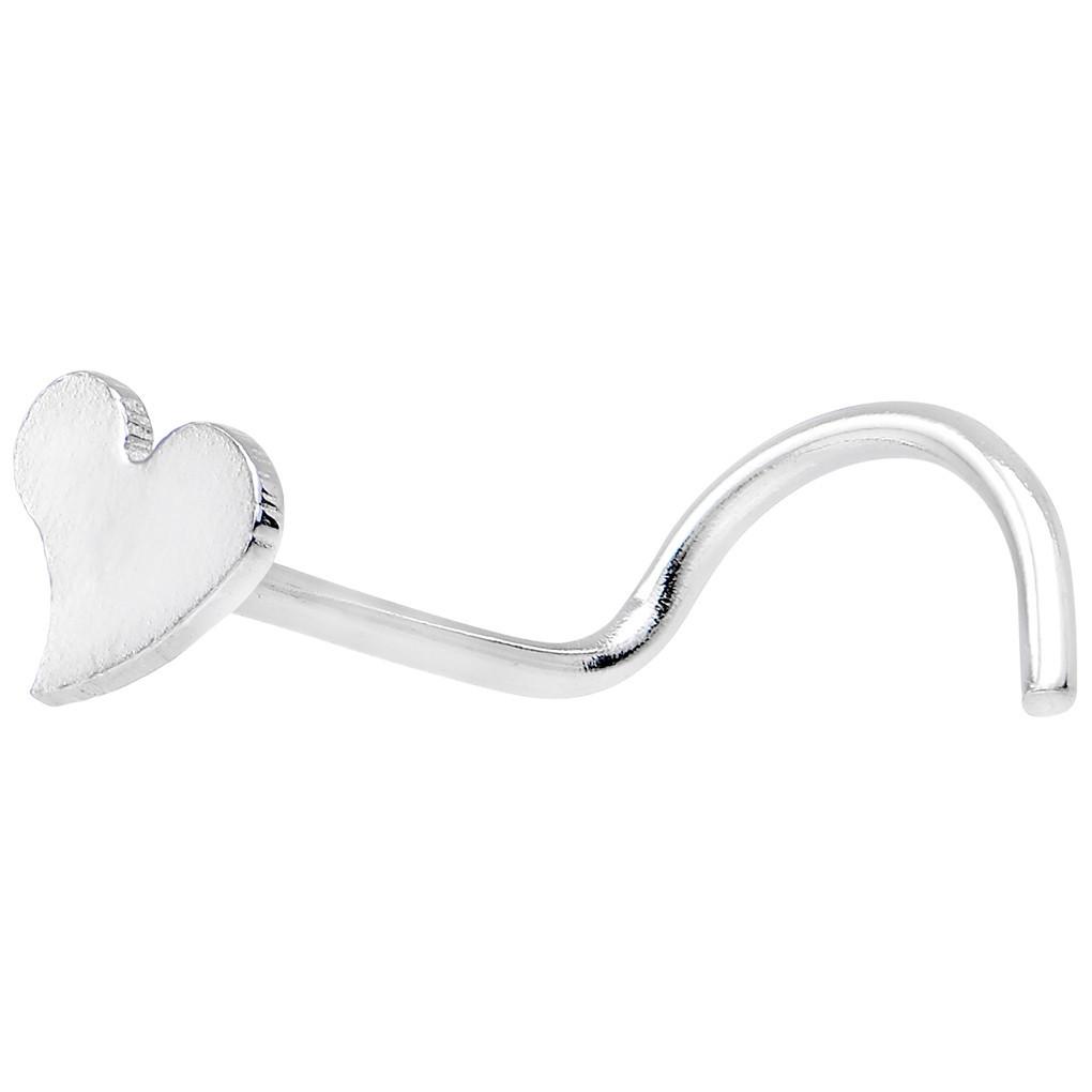Surgical Steel 20 Gauge Nose Screw with Heart Design - photo 2