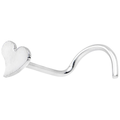 Surgical Steel 20 Gauge Nose Screw with Heart Design - photo 2